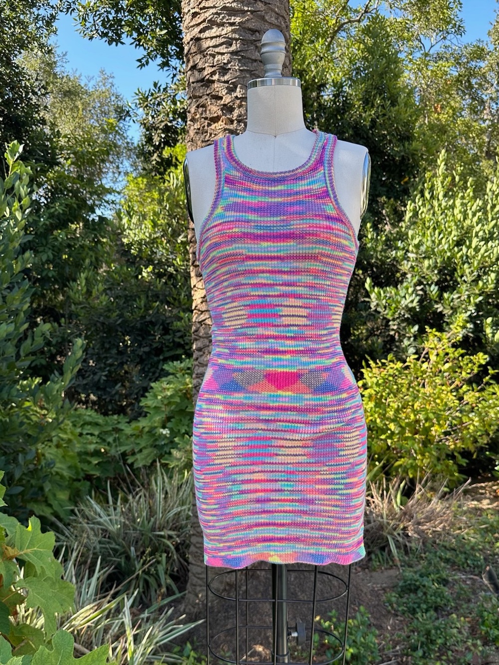 Princess Polly striped knit tank dress - Size 2
